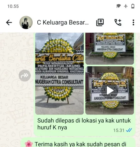 Pengiriman Papan Bunga Duka Jatimurni Pondokmelati